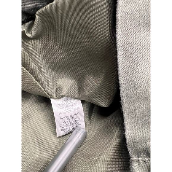 Ann Taylor LOFT Womens Green Y2K Crochet Lace Military Field Jacket Sz S - Picture 6 of 11